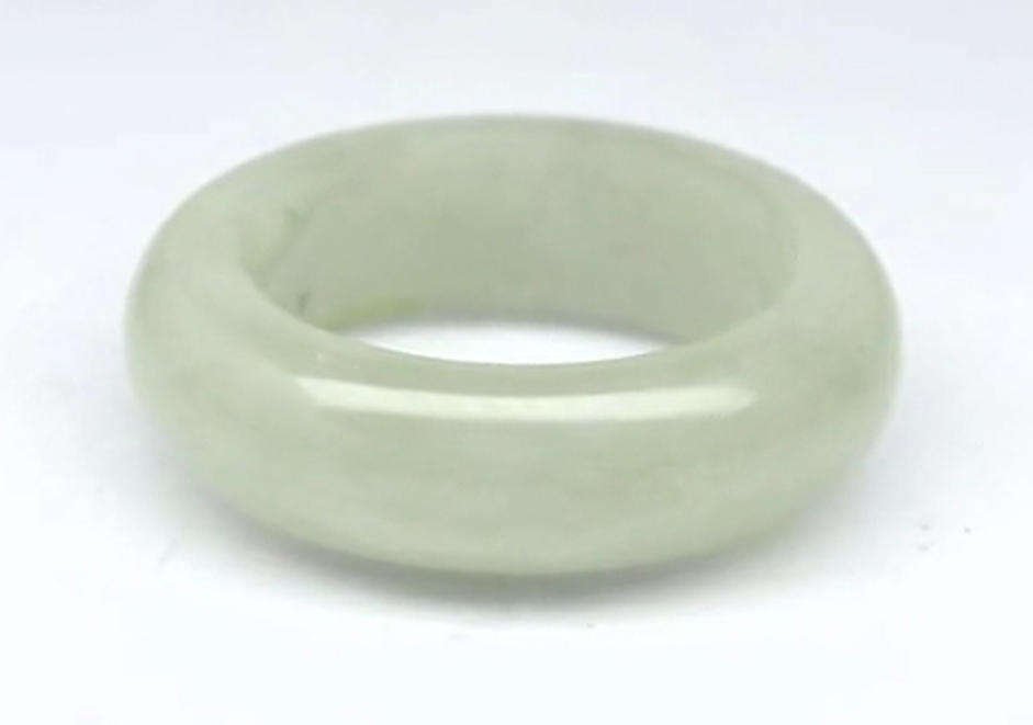 21.24ct Green Jade Gem Ring Untreated Myanmar  Size 6.5  Natural