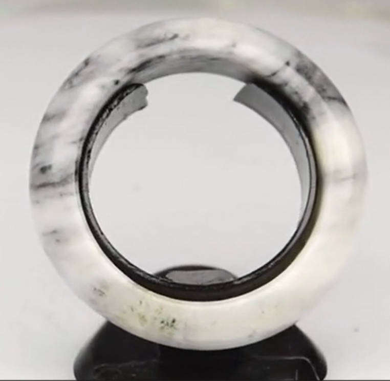 21.60ct Light Purple Jade Ring Natural - Untreated Myanmar Gem Ring Size 7.5