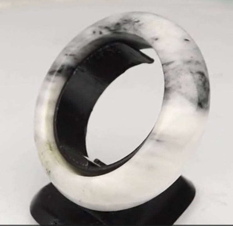 21.60ct Light Purple Jade Ring Natural - Untreated Myanmar Gem Ring Size 7.5