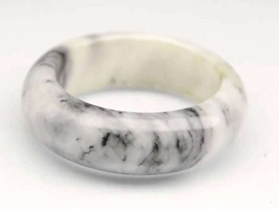 21.60ct Light Purple Jade Ring Natural - Untreated Myanmar Gem Ring Size 7.5