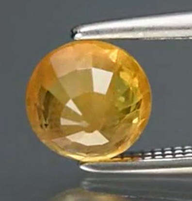 1.18ct Yellow Sapphire Round 6mm  - Madagascar Gem