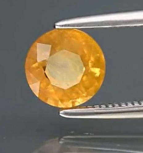 1.18ct Yellow Sapphire Round 6mm  - Madagascar Gem