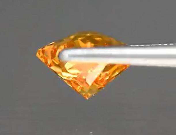 1.63ct Snowflake Yellow Citrine 8.5x7.5mm VVS Natural  Brazil