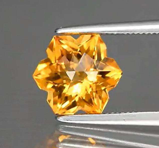 1.63ct Snowflake Yellow Citrine 8.5x7.5mm VVS Natural  Brazil