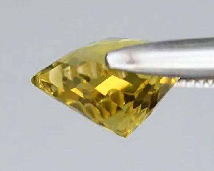 7.36ct Snowflake Yellow Quartz 12.8x12.8mm VVS Natural  - Brazil Gemstone