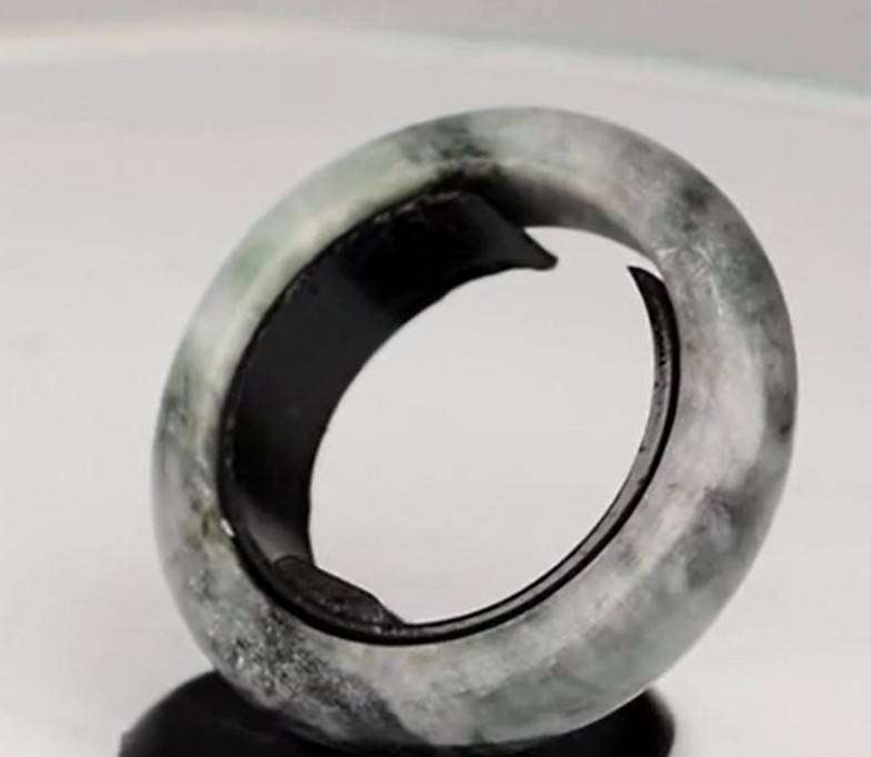 15.32ct Green Jade Ring - Untreated Myanmar Gem Ring Size 7 Natural