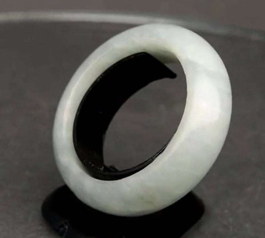 23.17ct Green Jade Ring - Untreated Myanmar Gem Ring Size 7.75 Natural