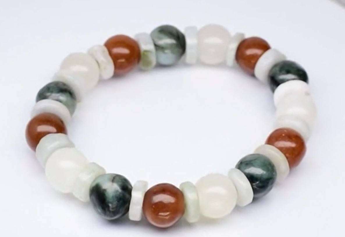 160.23ct Jade Bracelet 2"30pcs Multi Color - Untreated Myanmar Natural