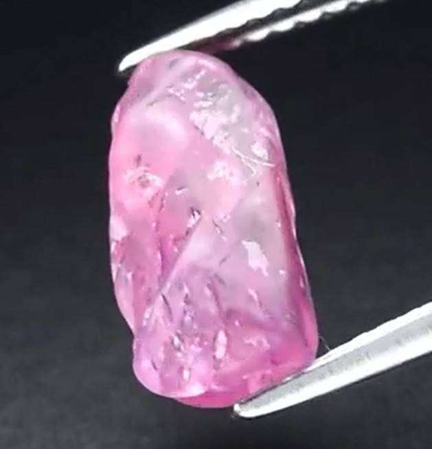 2.73ct Pinkish Purple Sapphire 11.4x5.6mm Rough Unheated Gemstone, Madagascar