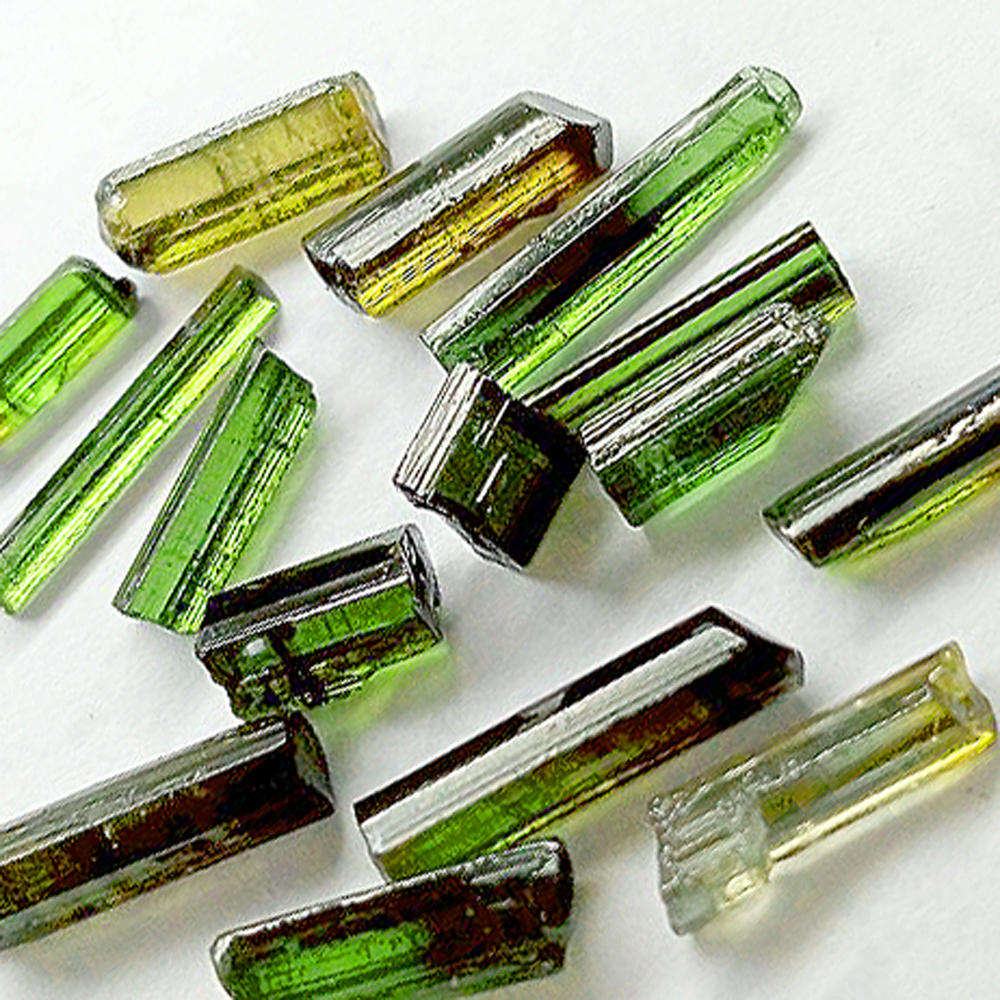 15.90Ct. Tourmaline Green Color Rough 15Pces Unheated Mine Nigeria Natural Gemstone