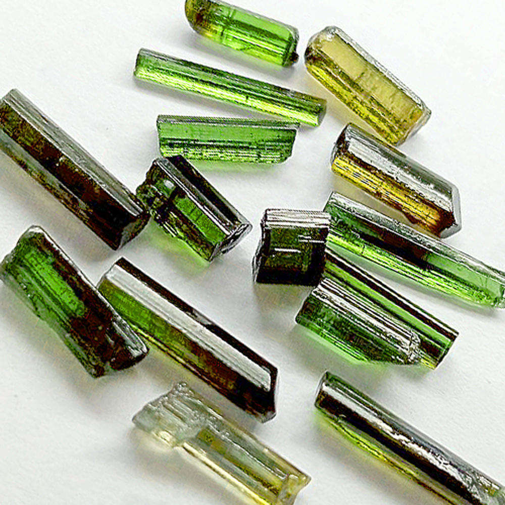 15.90Ct. Tourmaline Green Color Rough 15Pces Unheated Mine Nigeria Natural Gemstone
