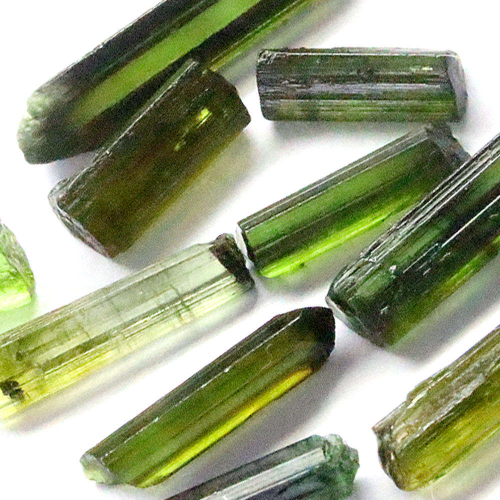 11.55Ct. Tourmaline Green Color Rough 10Pces Unheated Mine Nigeria Natural Gemstone