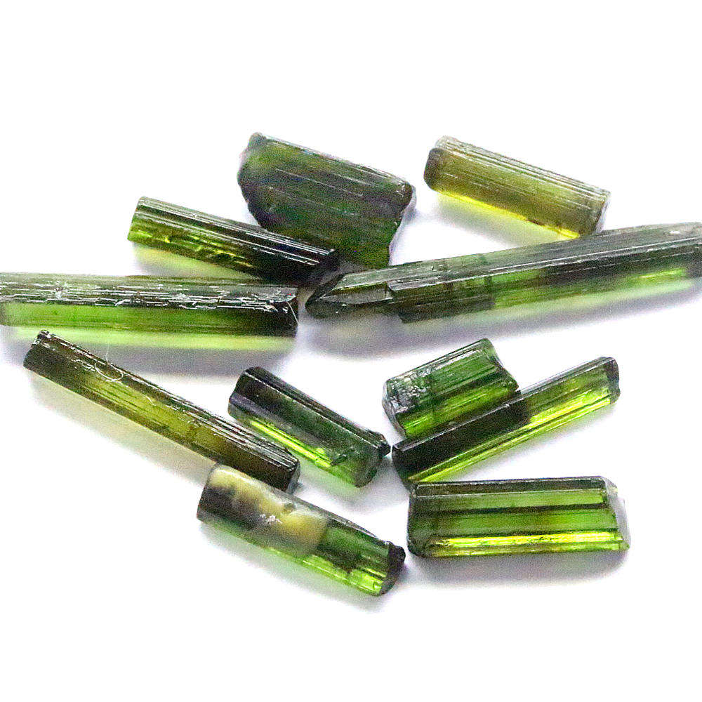 11.60Ct. Tourmaline Green Color Rough 11Pces Unheated Mine Nigeria Natural Gemstone