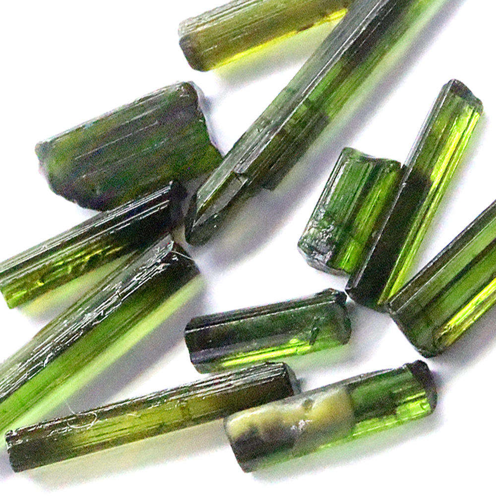 11.60Ct. Tourmaline Green Color Rough 11Pces Unheated Mine Nigeria Natural Gemstone