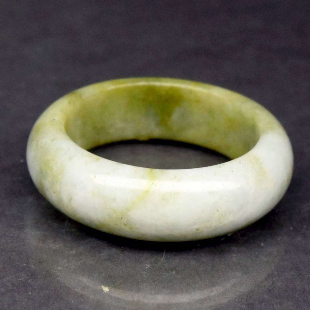 19.80ct  Green Jade Ring - Untreated Myanmar Gem Ring Size 7.5 Natural