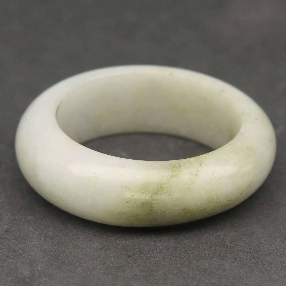 23.99ct Light Green Jade Ring - Untreated Myanmar Gem Ring Size 8 US Natural
