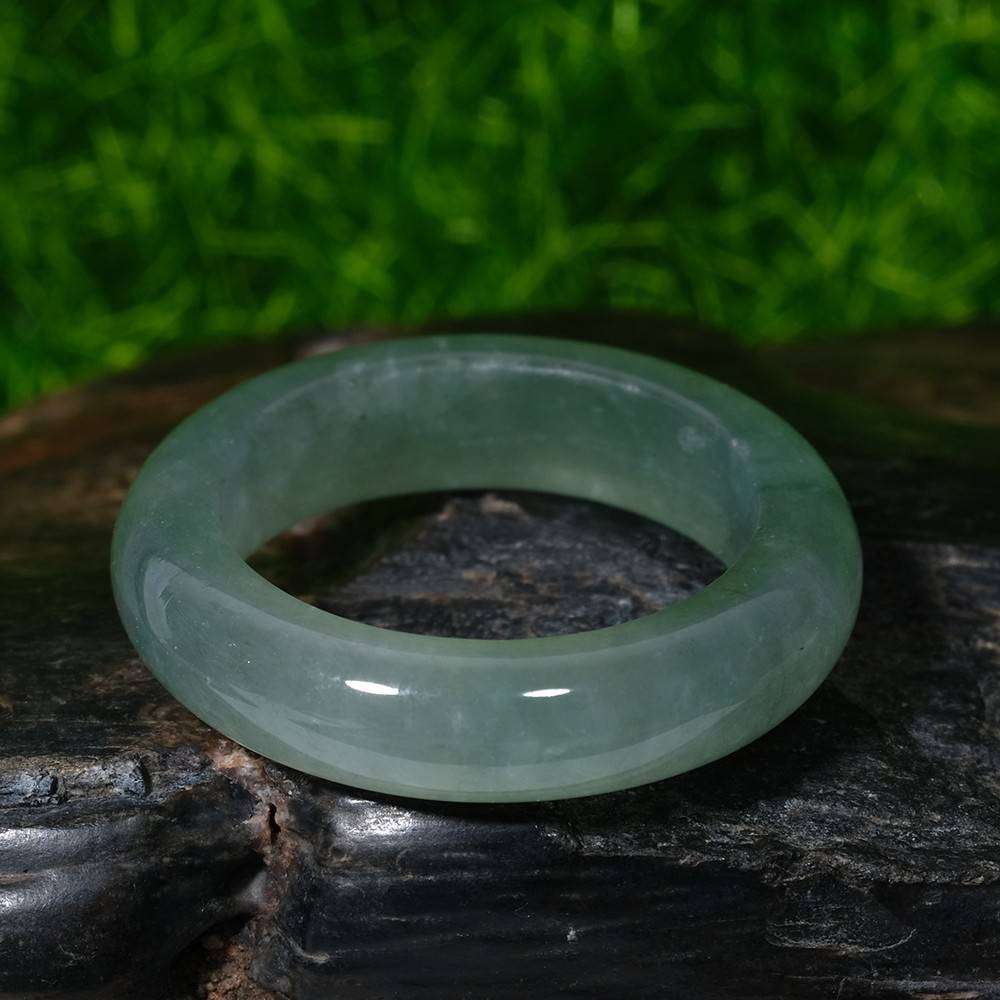18.70ct Jadeite Glassy Green Ring Untreated, Burmar Gem Ring Size 7.5 US Natural