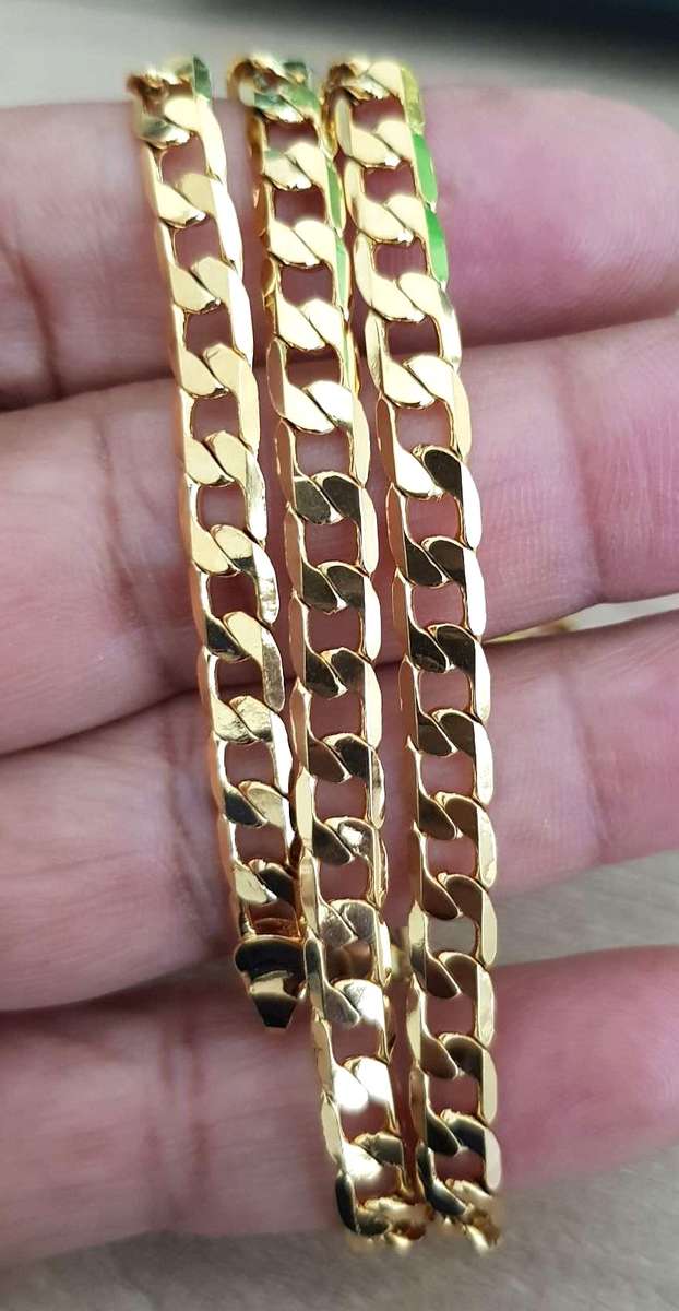 Necklace Classic Link Chain  6mm/55cm18ct Gold Plated