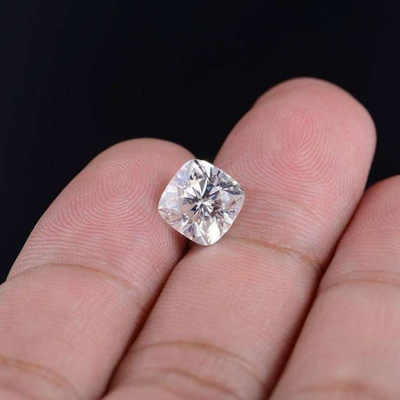 1Cts Moissanite Cushion Cut Cut  6x6mm VVSI D**GRA Certified** BRILLIANT CUT