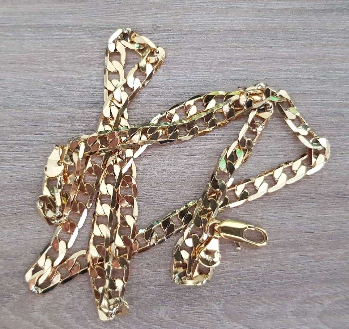 Necklace Classic Link Chain  6mm/55cm18ct Gold Plated