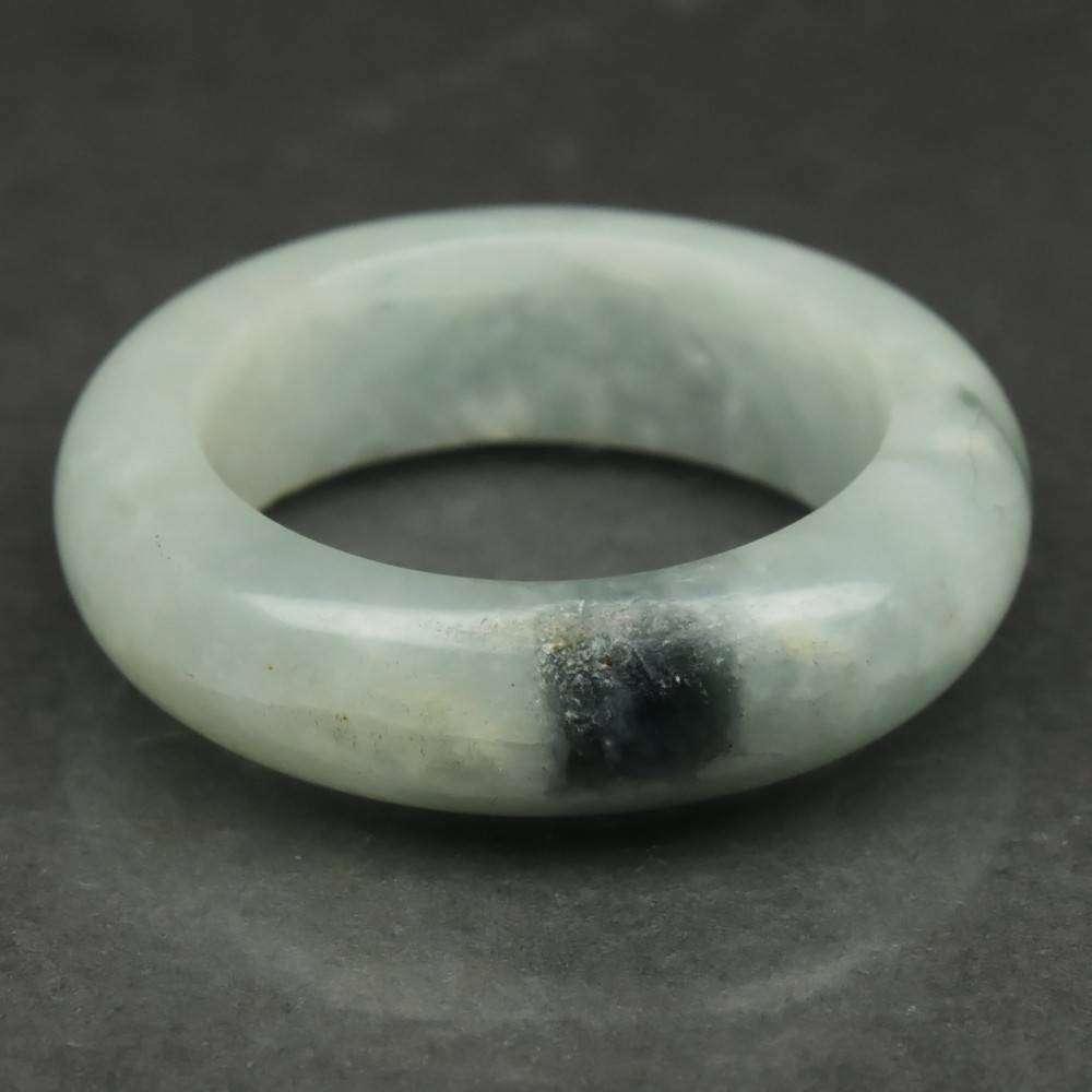 23.17ct Green Jade Ring - Untreated Myanmar Gem Ring Size 7.75 Natural