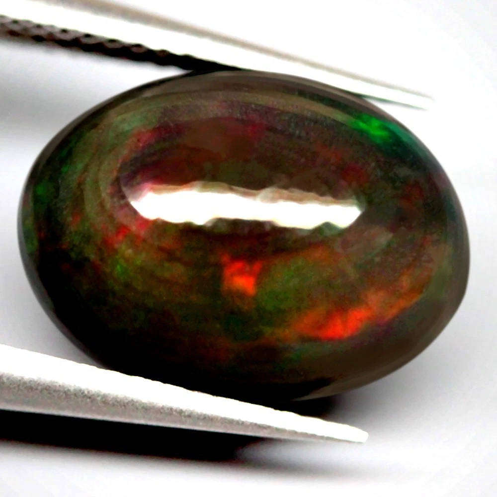3.10Ct. Opal Black Cabochon Multi-Fire  Welo, Ethiopia Gemstone Natural