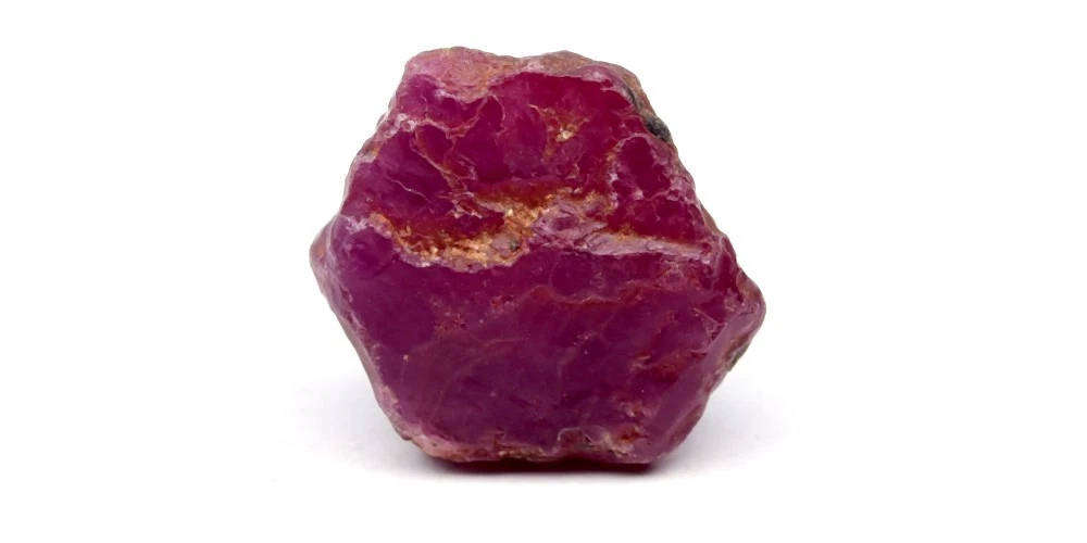 7.87ct Purplish Red Ruby 12.8x12mm Rough Natural  - Unheated, Mozambique Gem