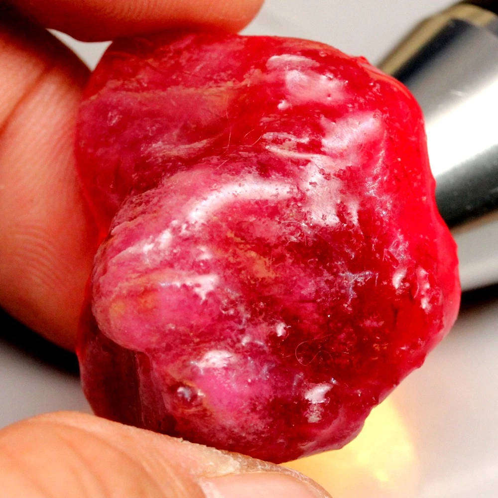 282.15Ct. Rough Ruby Large  Pinkish Red Color Natural Gemstone Mozambique