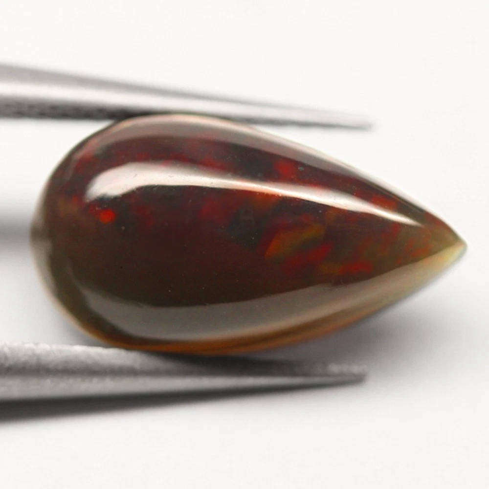 2.32Ct. Opal Pear Cabochon Multi Colours Glittering Rainbow 3D! Ethiopian Natural