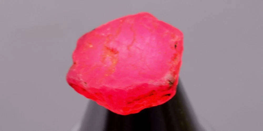 7.87ct Purplish Red Ruby 12.8x12mm Rough Natural  - Unheated, Mozambique Gem