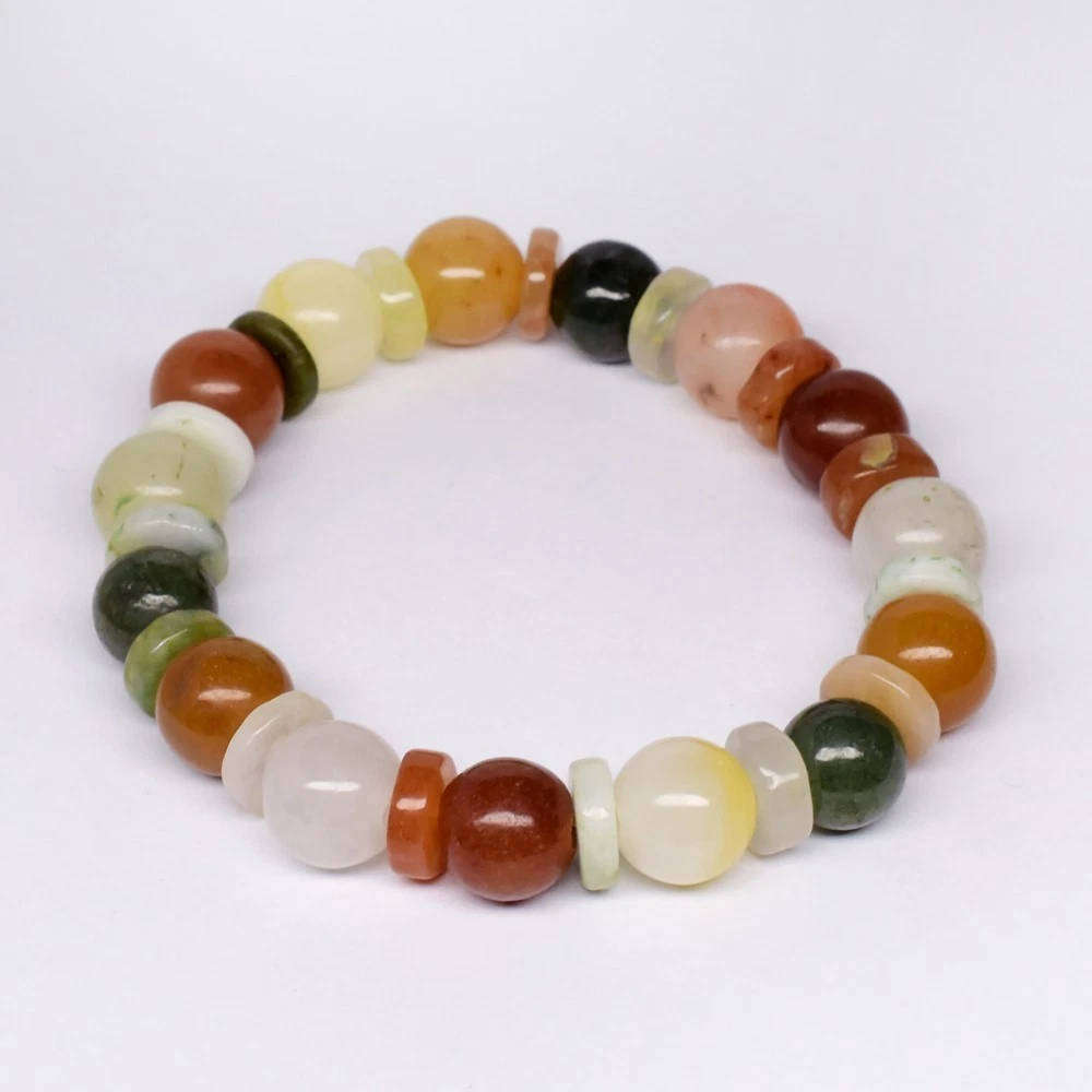 174.85ct Multi Color Jade Bracelet 2"- 30pcs Untreated, Burma Gems  Natural
