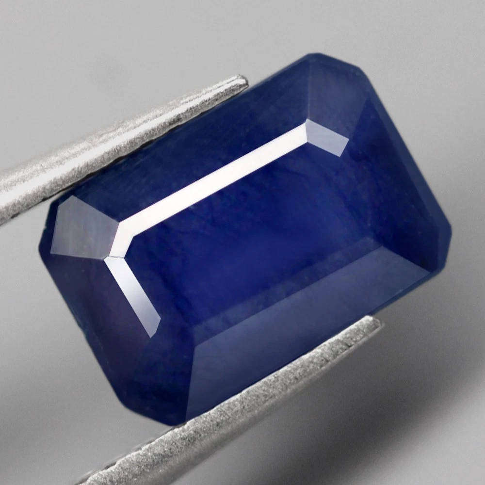 2.12Ct. Blue Sapphire Emerald Cut Natural Mozambique Gemstone Ravishing!
