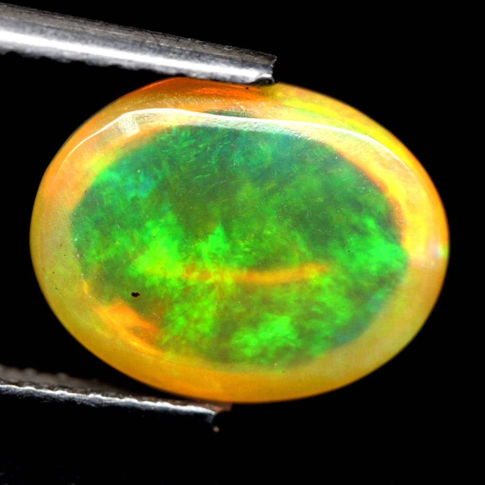 1.91Ct. Opal Cabochon Multi Colors Glittering Rainbow 3D! Ethiopian Natural