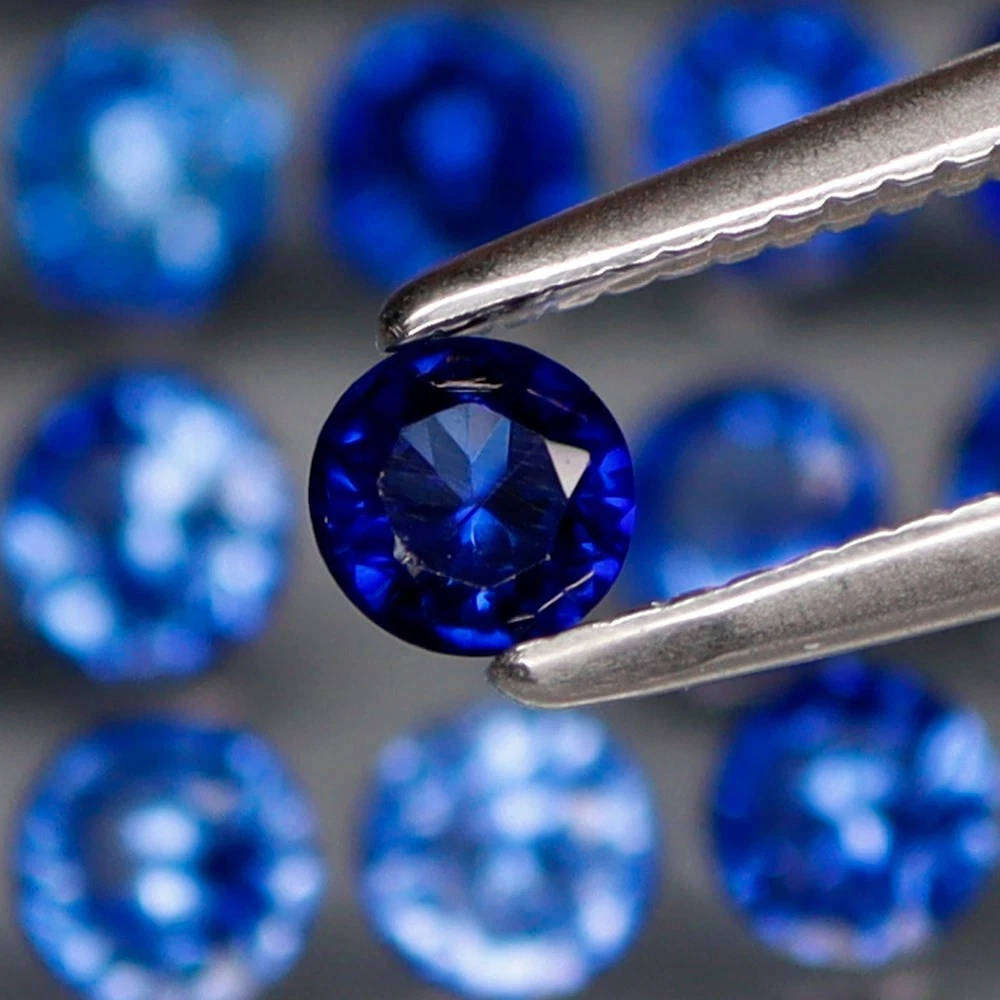 Cornflower Blue Sapphire 1Pcs/0.167Ct. Round Diamond Cut 3.3 to 3.5mm.Heated
