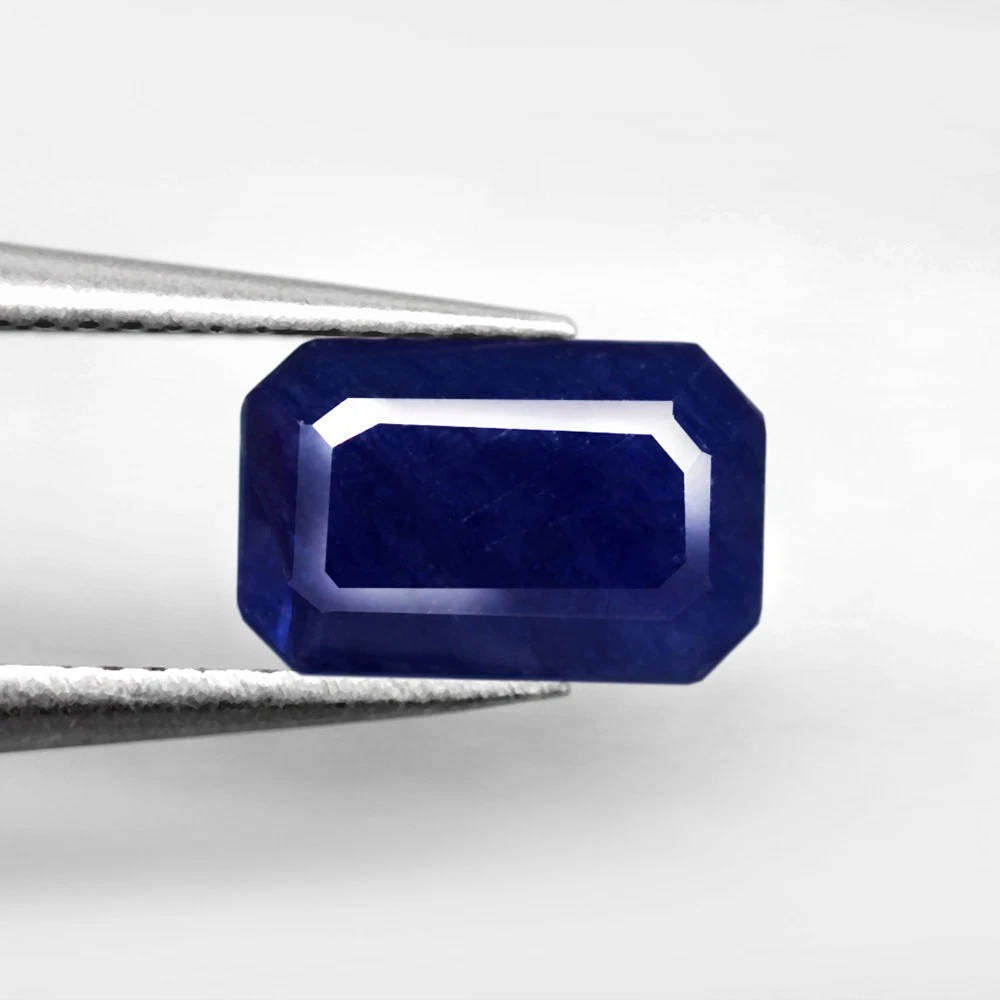 1.54Ct. Blue Sapphire Emerald Cut Natural Mozambique Gemstone Ravishing!
