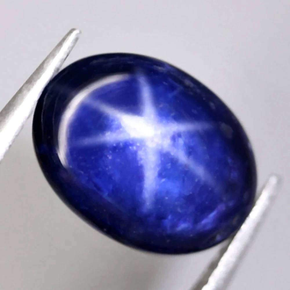 1.68Ct. Star Sapphire  6 Rays Deep Blue Cabochon Natural Unheated