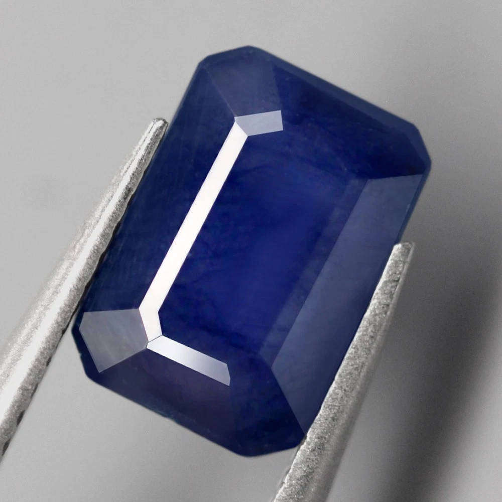 2.12Ct. Blue Sapphire Emerald Cut Natural Mozambique Gemstone Ravishing!