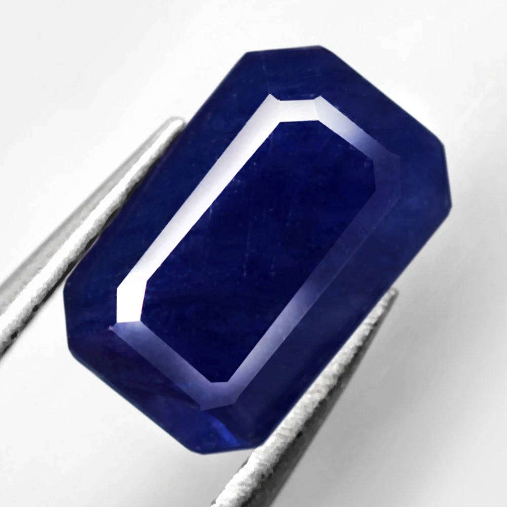 1.54Ct. Blue Sapphire Emerald Cut Natural Mozambique Gemstone Ravishing!