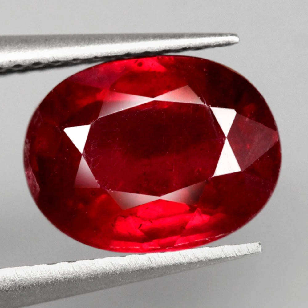 2.32Ct. Ruby Top Red Oval Large  Impressive Rare! Natural Gemstone