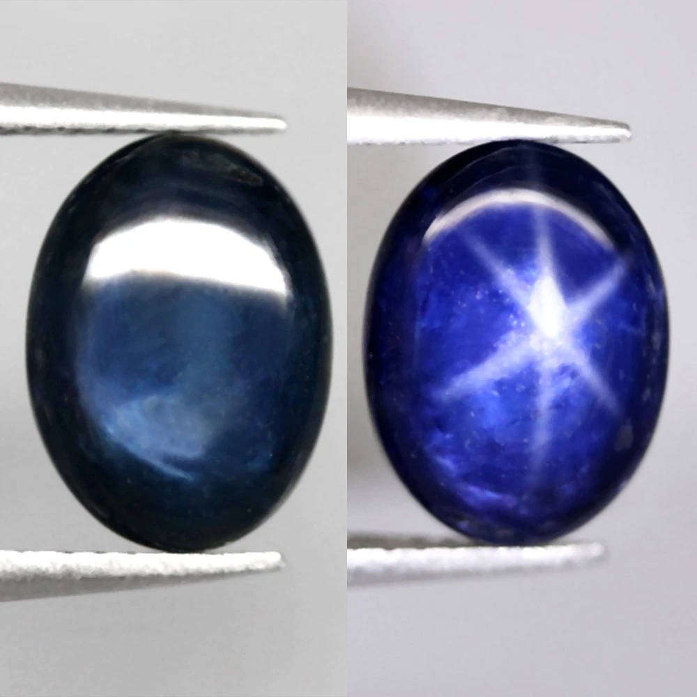 1.68Ct. Star Sapphire  6 Rays Deep Blue Cabochon Natural Unheated