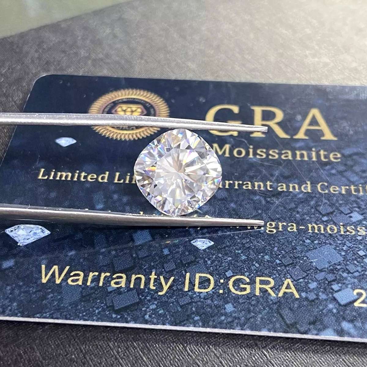 1Cts Moissanite Cushion Cut Cut  6x6mm VVSI D**GRA Certified** BRILLIANT CUT