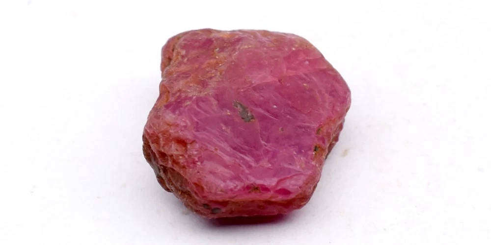 11.45ct Purplish Red Ruby 14.2x12.3mm Rough Natural  - Unheated, Mozambique