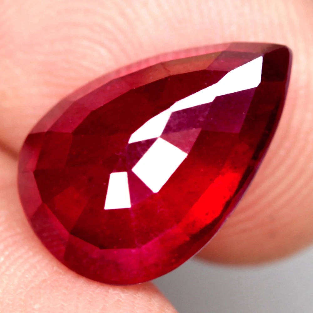 12.06Ct. Ruby Top Red Pear Large Madagascar Impressive Rare! Natural Gemstone