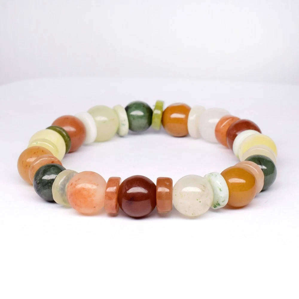 174.85ct Multi Color Jade Bracelet 2"- 30pcs Untreated, Burma Gems  Natural
