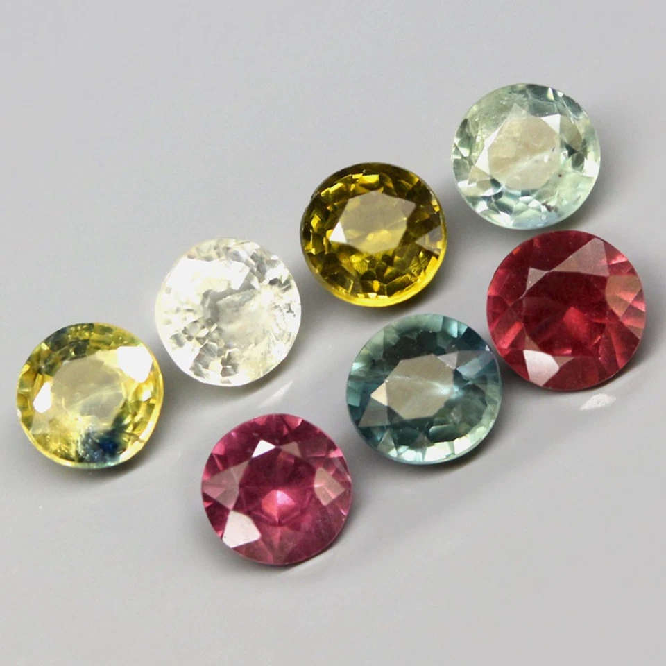 1.64Ct. Sapphire Muti-Color Round Facet Unheated Tanzania Natural Gemstone