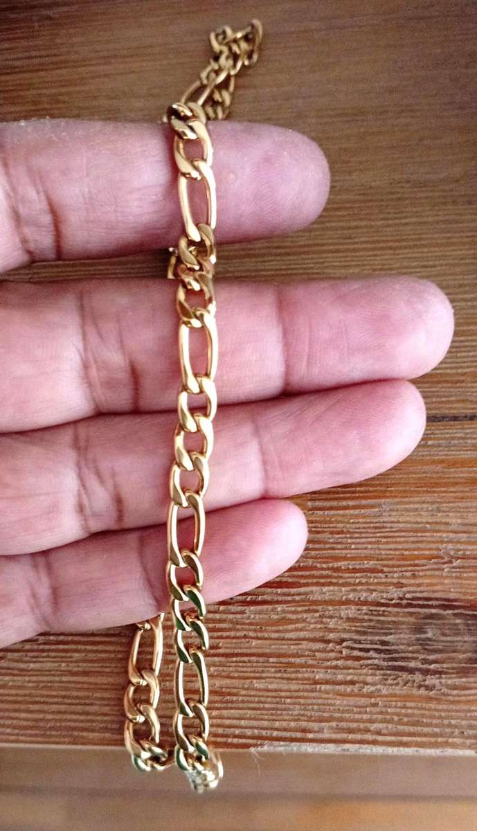 Necklace Classic Figaro Link Chain  6mm/56cm 18ct Gold Plated
