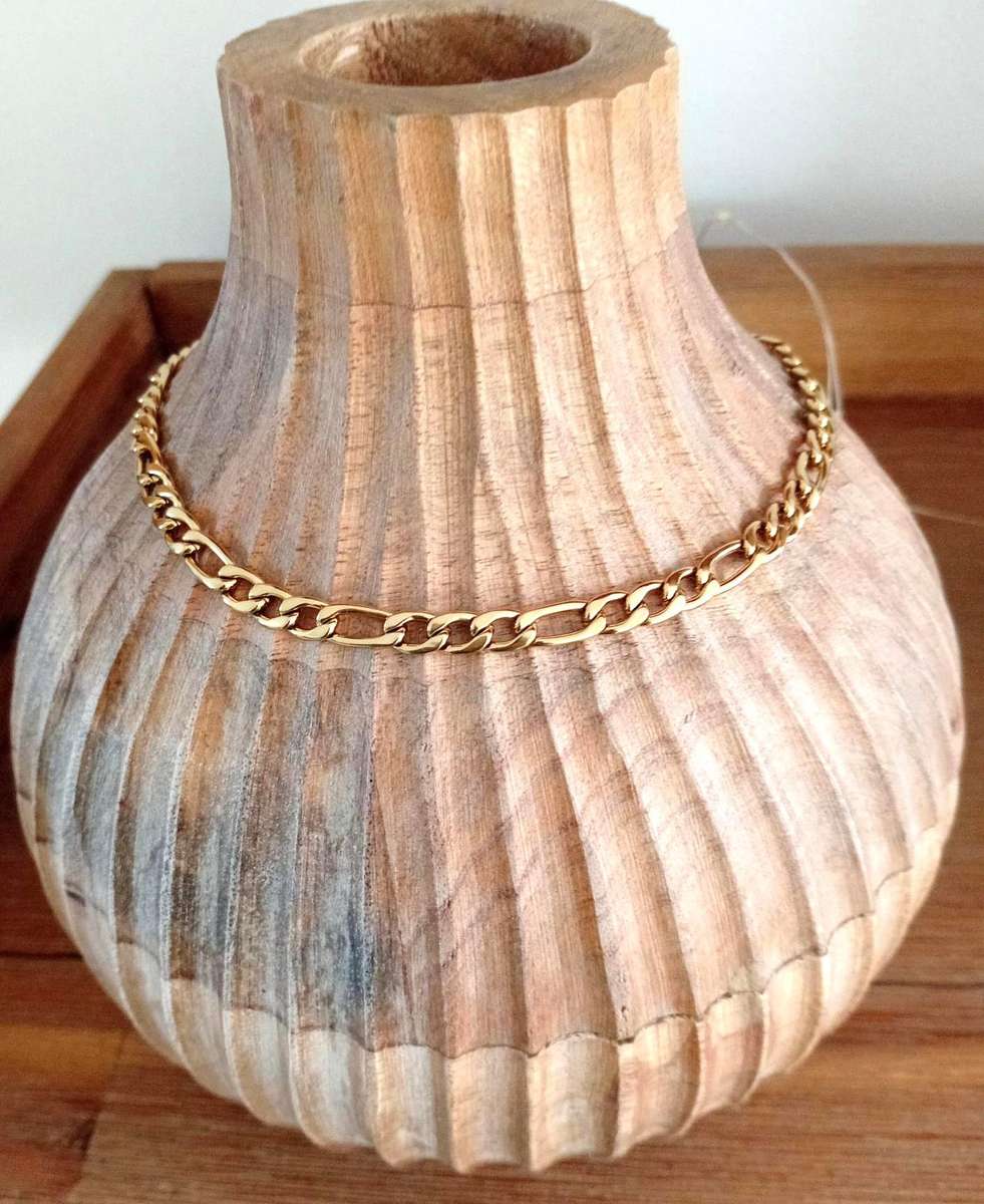 Necklace Classic Figaro Link Chain  6mm/56cm 18ct Gold Plated