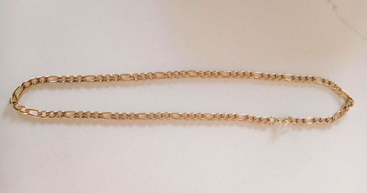 Necklace Classic Figaro Link Chain  6mm/56cm 18ct Gold Plated