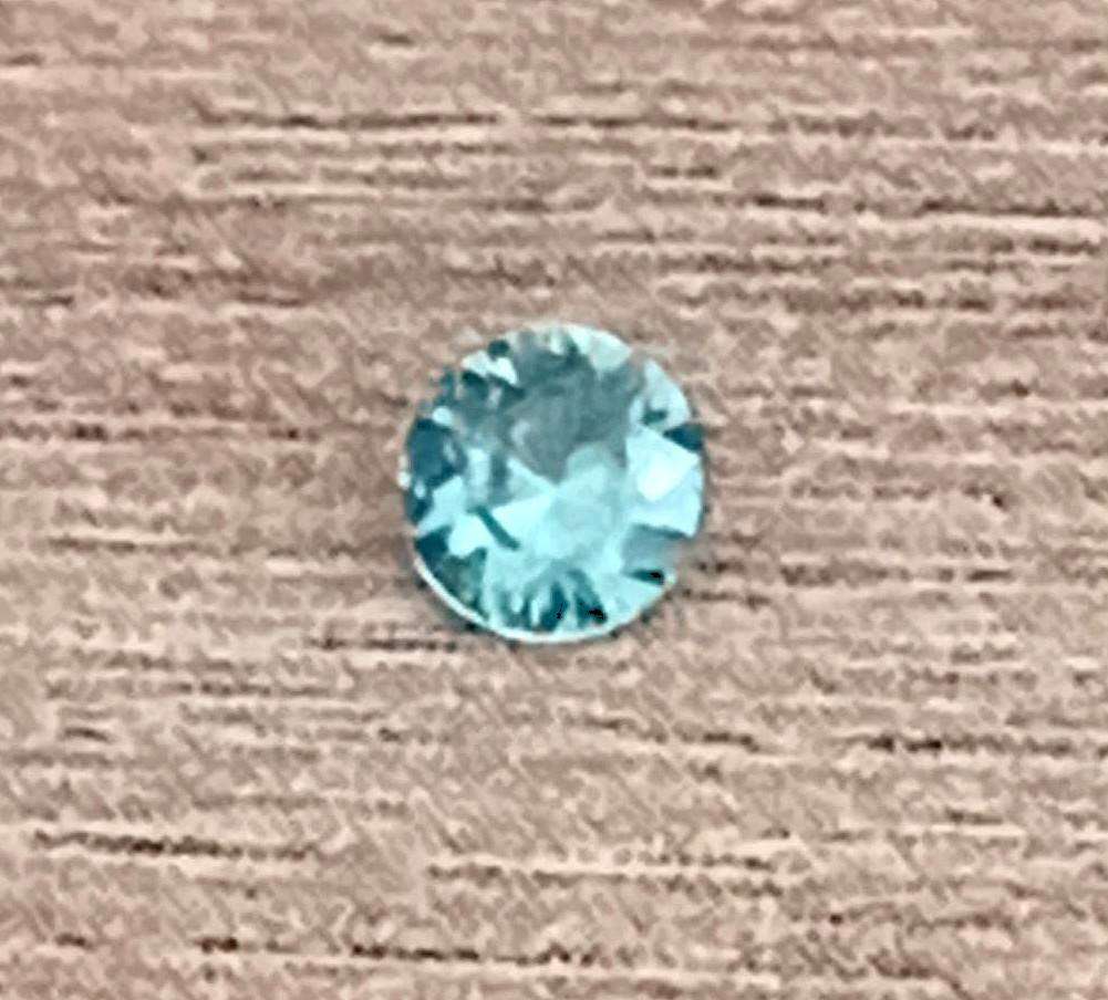 0.13ct Blue Green Sapphire VS Round Brilliant  - Heated, Australia Gemstone