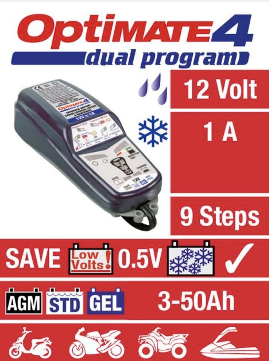 OptiMate 4 - Sealed Microprocessor Desulphating Charger Maintainer Tester 12V